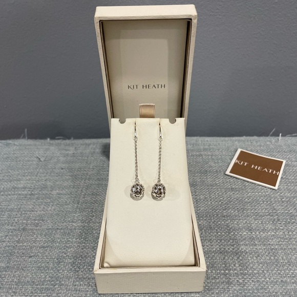 Kit Heath Sterling Silver Cage Ball Dangle Drop Earrings - Picture 6 of 8